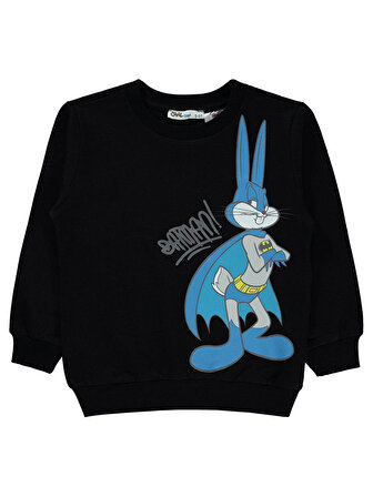 Bugs Bunny Erkek Çocuk Sweatshirt 2-5 Yaş Siyah
