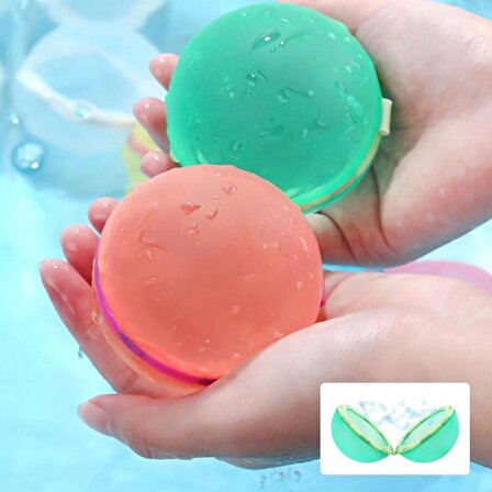 Renkli Su Topu(6 Adet ) Yeniden Kullanılabilir Ve Dayanıklı Su Topları