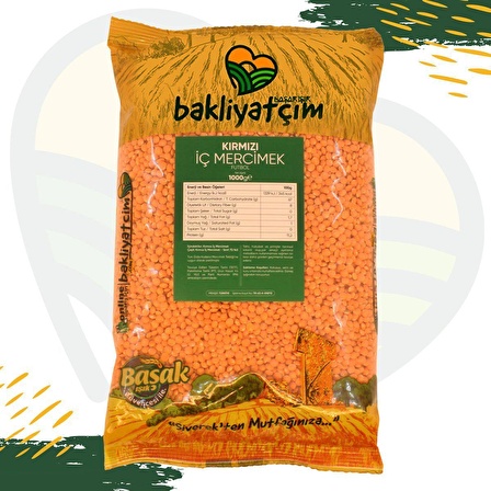 Şanlıurfa Kırmızı İç Mercimek Futbol Boy 2 X 1 Kg İkili Paket (2 Kg)