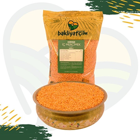 Şanlıurfa Kırmızı İç Mercimek Futbol Boy 2 X 1 Kg İkili Paket (2 Kg)