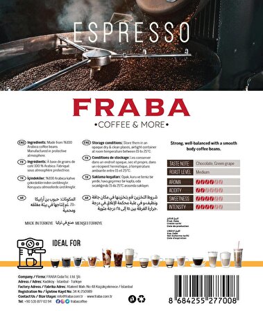 Fraba Espresso Special Blend Çekirdek Kahve 500g