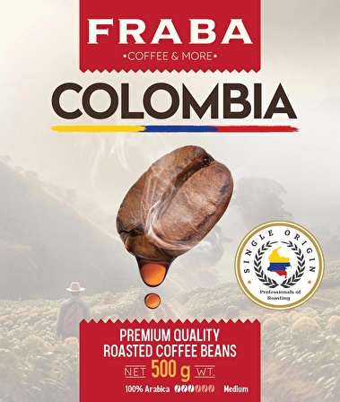 Fraba Colombia Single Origin Espresso Çekirdek Kahve 500g