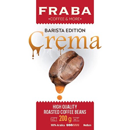 Fraba Caffe Crema Barista Edition Espresso Çekirdek Kahve 200g