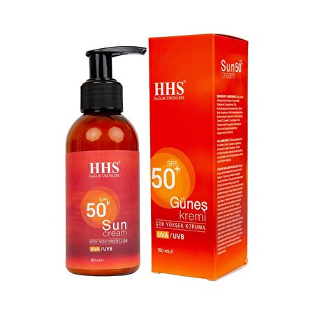 HHS Güneş Kremi SPF50+ UVA/UVB Çok Yüksek Koruma Sun Cream 150ML
