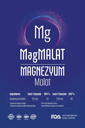 Magnezyum MALAT 250 Mg (60 KAPSÜL)