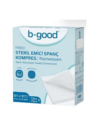 B-Good Steril Emici Spanç Kompres 25'li