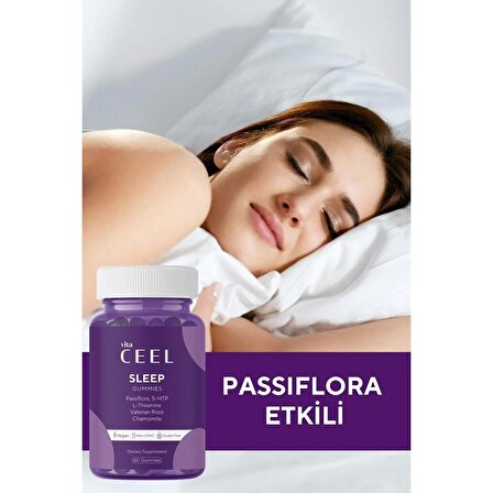 Vita Ceel Uyku Döngüsüne Yardımcı Vegan Sleep Gummy Vitamin Passiflora, Vitamin B6, 5- http, L-theanie