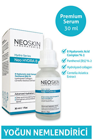 Neo Hydra 8 - Derinlemesine Nemlendirici ve Yenileyici Serum (Hyalüronik asit ve + Pantenol)
