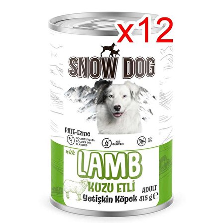 Snow Dog Kuzu Etli Köpek Konserve 400gr-12 Adet