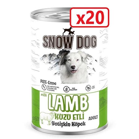 Snow Dog Kuzu Etli Köpek Konserve 400gr-20 Adet