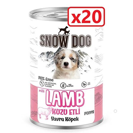 Snow Dog Kuzu Etli Yavru Köpek Konserve 400gr-20 Adet