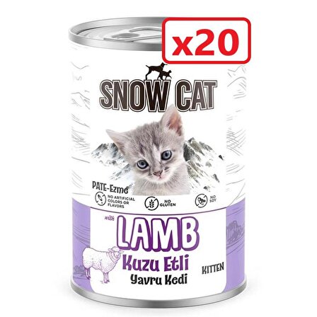 Snow Cat Kuzu Etli Yavru Kedi Konserve 400gr-20 Adet