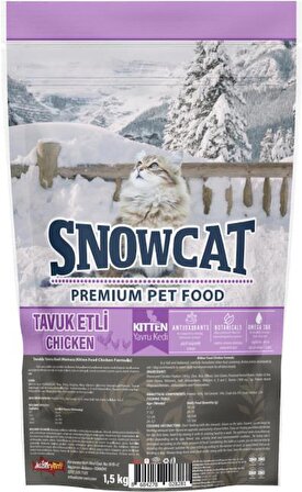Snow Cat Tavuklu Yüksek Protein Yavru Kedi Maması 1,5 Kg