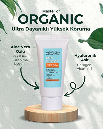 Master Of Organic COLLAGEN hyaluronic sun cream Spf 50+