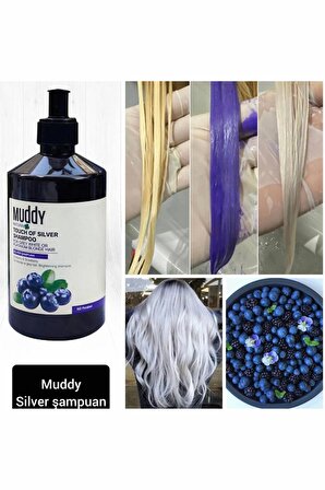 MUDDY TOUCH OF SILVER SHAMPOO 500 ml. MOR ŞAMPUAN