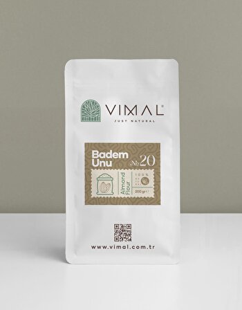 VIMAL Badem Unu Saf, Doğal ve Katkısız 200 gr kilitli ambalaj Almond Flour