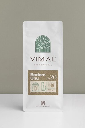VIMAL Badem Unu Saf, Doğal ve Katkısız 1000 gr kilitli ambalaj Almond Flour 