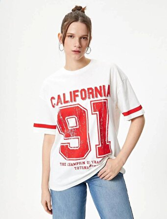 4SAL10150IK Koton Kadın T-shirt EKRU