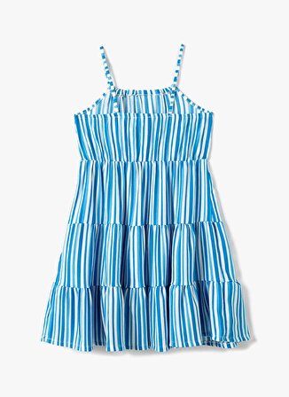 Koton Mavi Kız Çocuk Midi Elbise 4SKG80040AK