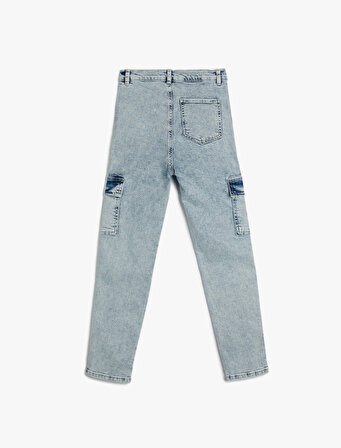 Kot Pantolon Pamuklu Kapaklı Cep Detaylı - Slim Jean