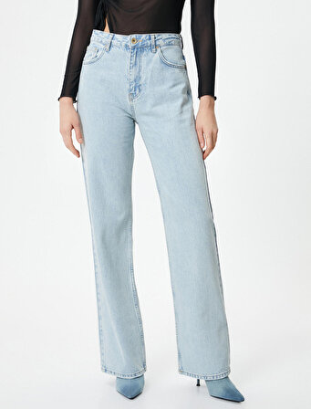 Yüksek Bel Straight Jean Kot Pantolon Düz Paça - Eve Jeans