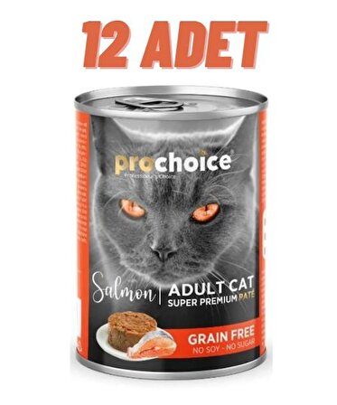 ProChoice Adult Cat Salmon Pate Kedi Konservesi 12x400 gr