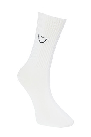 Erkek Siyah-Beyaz-Gri Desenli 5'li Soket Çorap