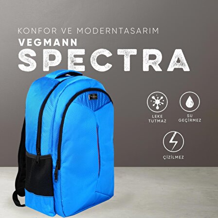 Vegmann Spectra 15,6 inç Notebook Uyumlu Mavi Laptop Sırt Çantası