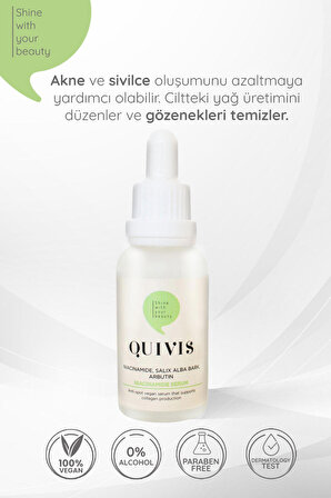 Akne Sivilce ve Siyah Nokta Karşıtı Leke Giderici Niacinamide Serum 30 ML