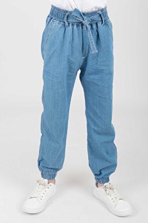 Kız Çocuk Lastik Paçalı Trend Pantolon Ak2389