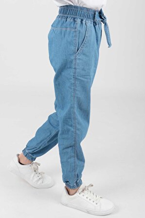 Kız Çocuk Lastik Paçalı Trend Pantolon Ak2389