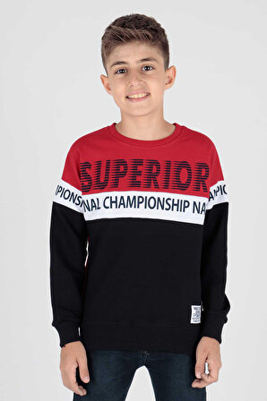 Erkek Çocuk Superior Baskılı Trend Sweatshirt Ak15118