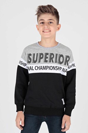Erkek Çocuk Superior Baskılı Trend Sweatshirt Ak15118