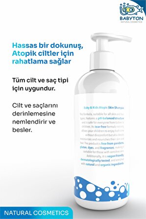 BABYTON Atopik Çok Kuru Ve Hassas Ciltler Için Saç Ve Vücut Şampuanı 400 ml