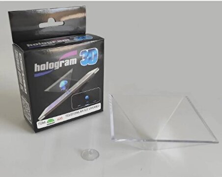 Hologram 3d. Telefon,tablet Için Kulanılan 3d Video Gönütüleme Aracı