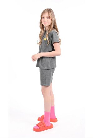 Colords Kız Çocuk Pijama Takımı Şemsiye Baskılı Kısa