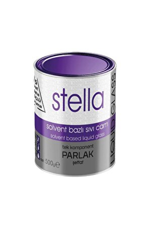 Stella Solvent Bazlı Parlak Sıvı Cam 500 ml.
