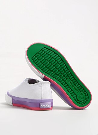 Benetton Beyaz - Lila Kız Çocuk Sneaker BNI-10041
