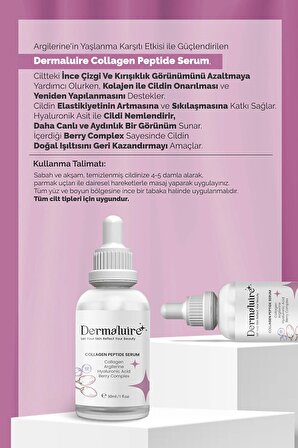 Yaşlanma Karşıtı Collagen Peptide Serum ( Collagen, Argilerine, Hyaluronic Acid ) - 30ml