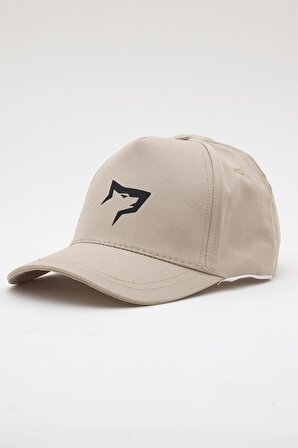 Gymwolves Spor Şapka | Unisex | Sports Hat | Bej Renk Siyah Logo |