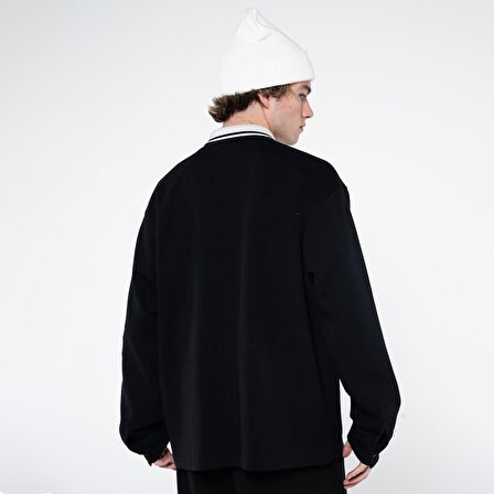 Denis Erkek Siyah Oversize Gömlek Ceket | XL