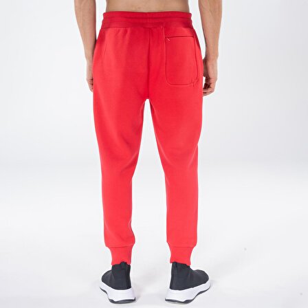 Agar Erkek Kırmızı Cepli Lastikli Jogger Pantalon Eşofman Altı | L