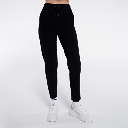 Drek Siyah Kadın Scuba Unisex Pantolon Jogger | S