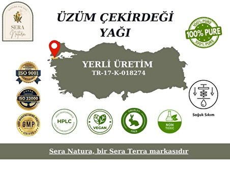 Üzüm Çekirdeği Yağı 30 ml. %100 Saf