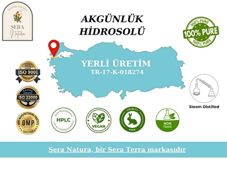 Akgünlük Hidrosolü 50 ml. %100 Saf