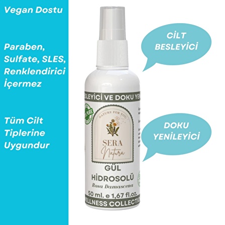 Gül Hidrosolü 50 ml. %100 Saf