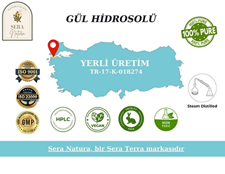 Gül Hidrosolü 50 ml. %100 Saf