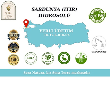 Sardunya (Itır) Hidrosolü 100 ml. %100 Saf