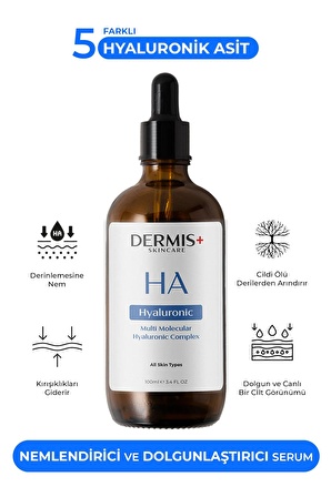 100ml Dolgunlaştırıcı Ve Yoğun Nemlendirici Multi Molecular Hyaluronic Acid Serum