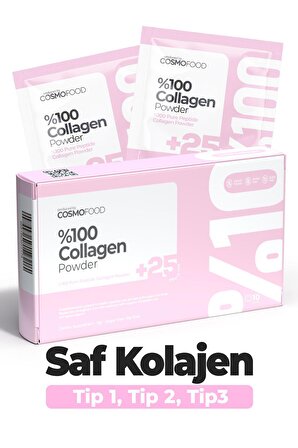 %100 Collagen Powder +25 Saf Kolajen
